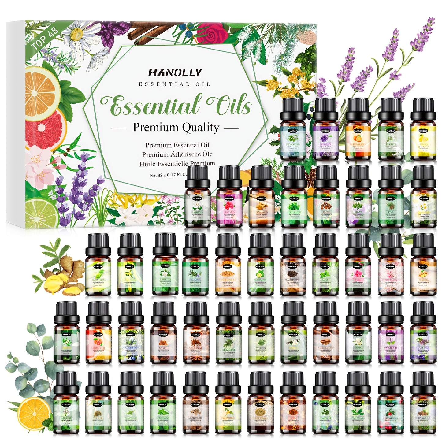 Essential Oils Aromatherapy Kit 12 Pieces 26 Pieces 32 Pieces 48 Pieces Essential Oils Set Aromatherapy Kit for Diffuser Humidifier Candle Making Best Valentines Day Gift