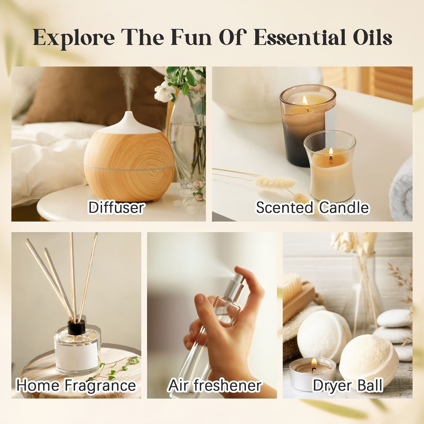 Essential Oils Aromatherapy Kit 12 Pieces 26 Pieces 32 Pieces 48 Pieces Essential Oils Set Aromatherapy Kit for Diffuser Humidifier Candle Making Best Valentines Day Gift