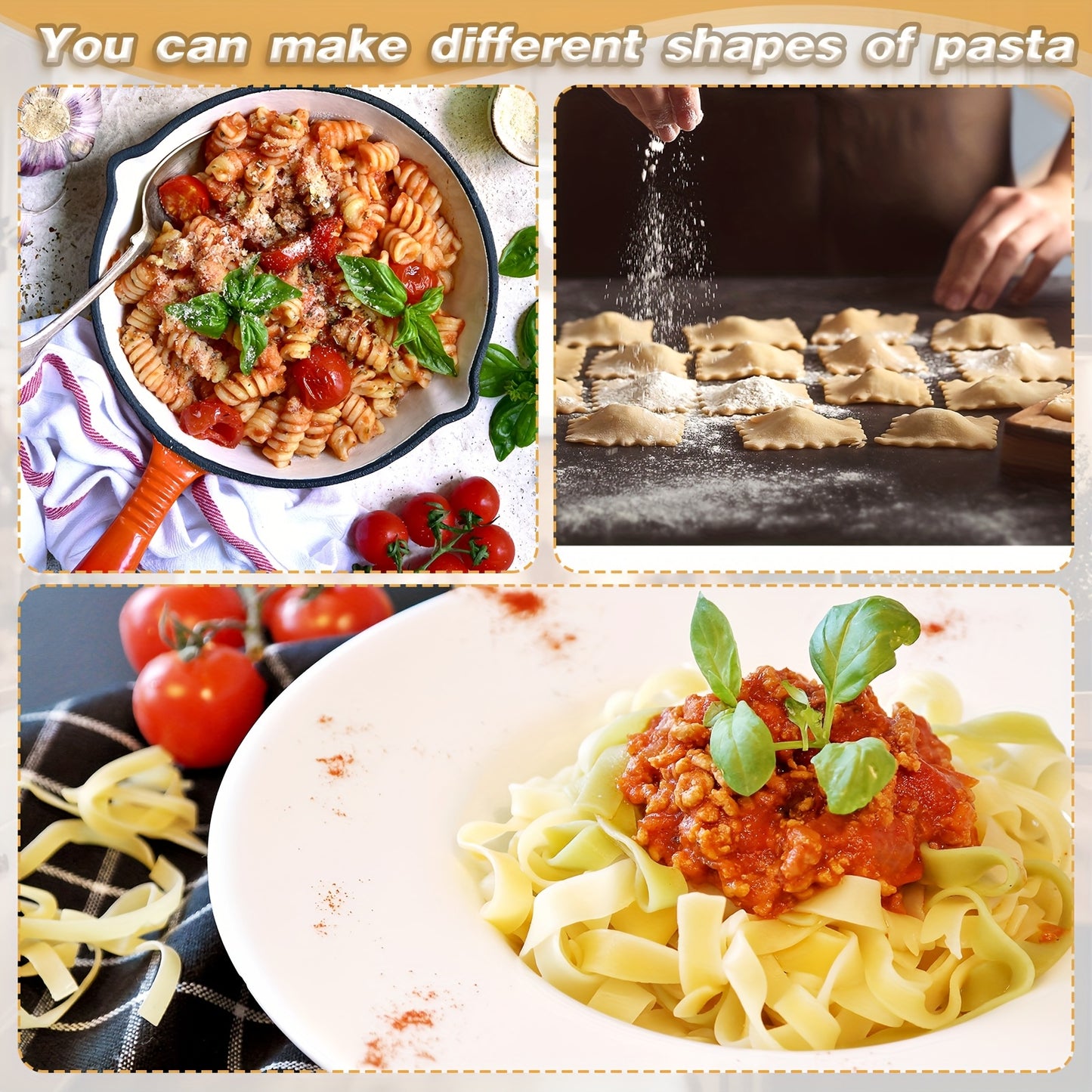 Pasta Making Tool Set with Wooden Accessories