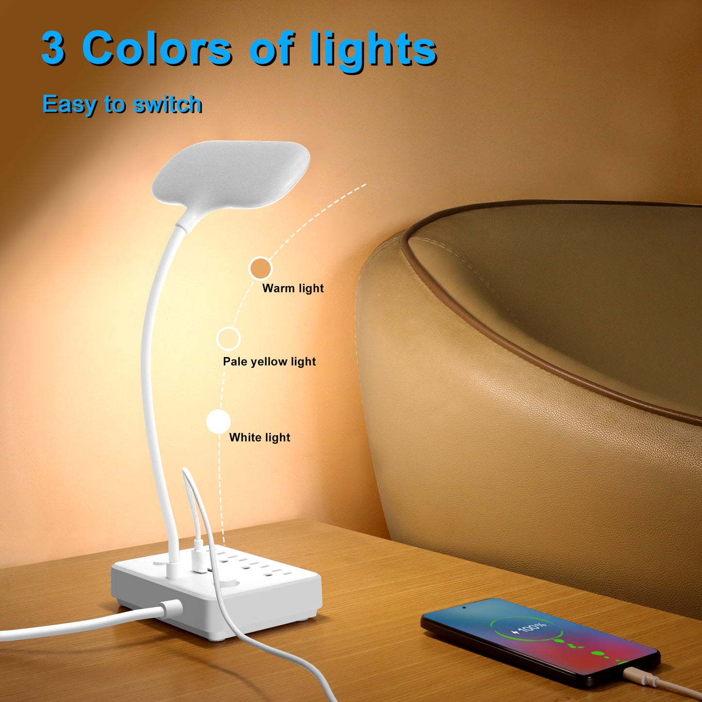 Multifunctional Night Light With USB Outlets