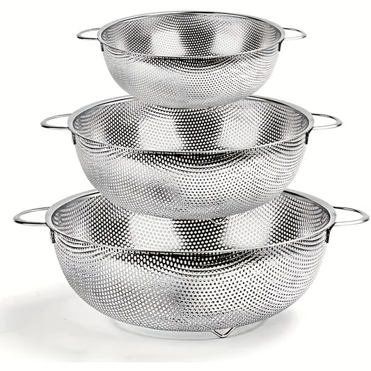 Stainless Steel Mesh Strainer Set of 3