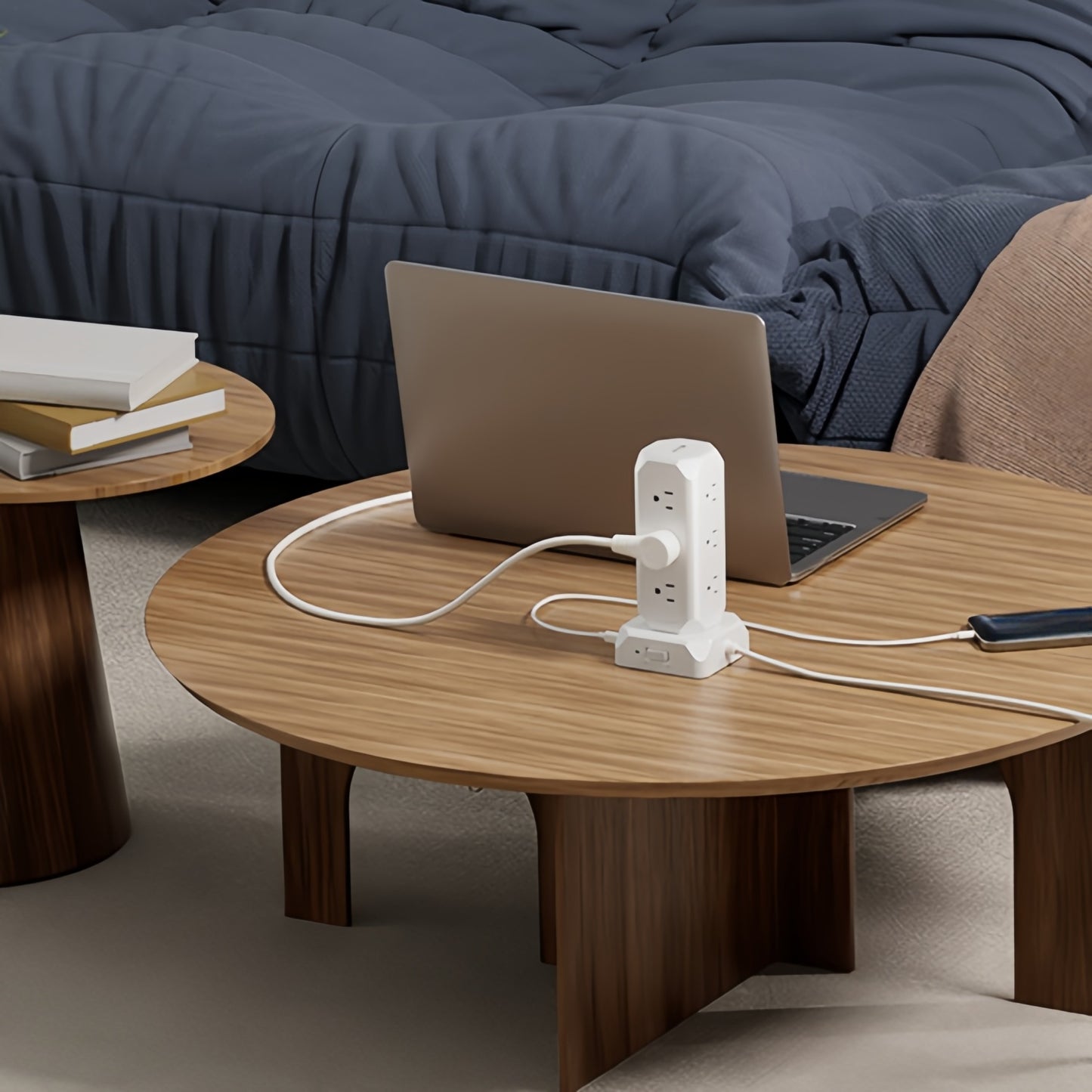 SuperDanny 12 Outlet Power Strip Tower
