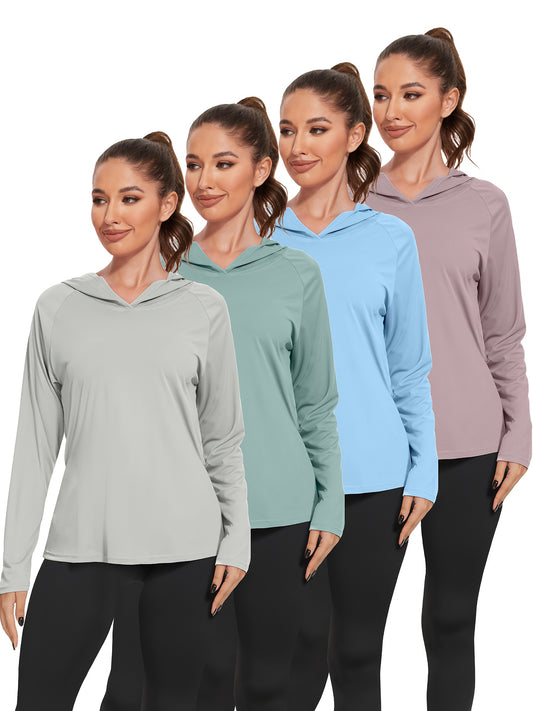 OYGSIEG Women's Sunscreen Long Sleeve T-Shirts