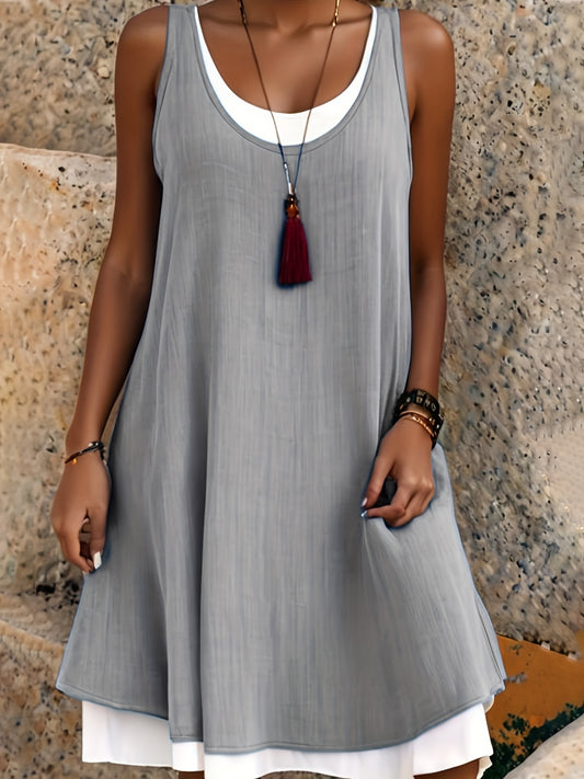 Plus Size Casual Loose Linen Dress