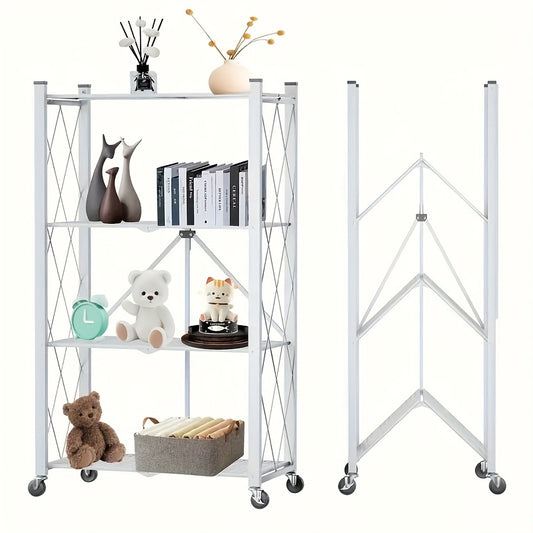 3 Tier Office Storage Rack With Wheeled Multi Layer Storage Shelves Mobile Floor Standing Multifunctional Miscellaneous Storage Rack Foldable File Rack Storage Supplies Standing Shelf