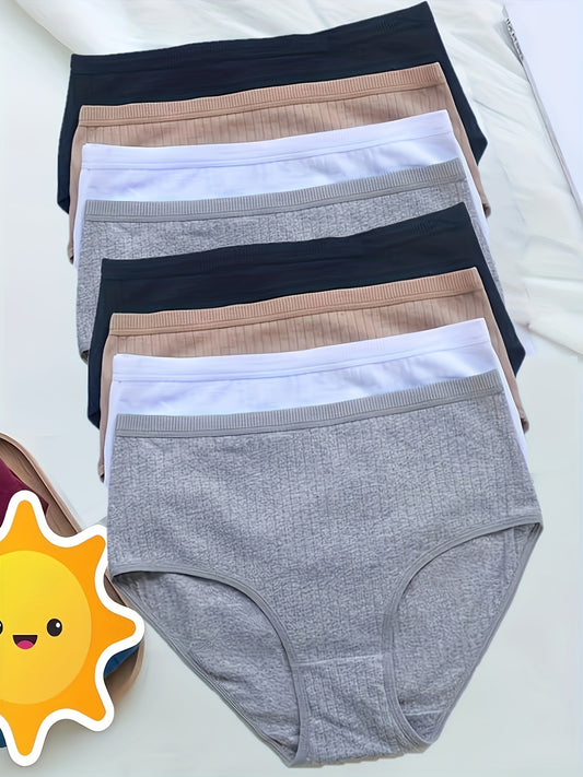 8 Pack Comfy High Rise Briefs