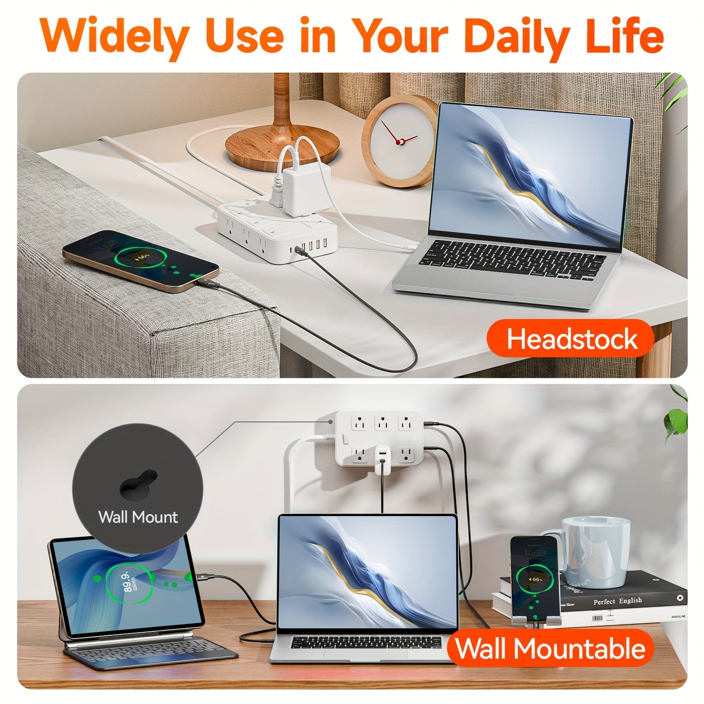 Multifunctional Surge Protector Power Strip