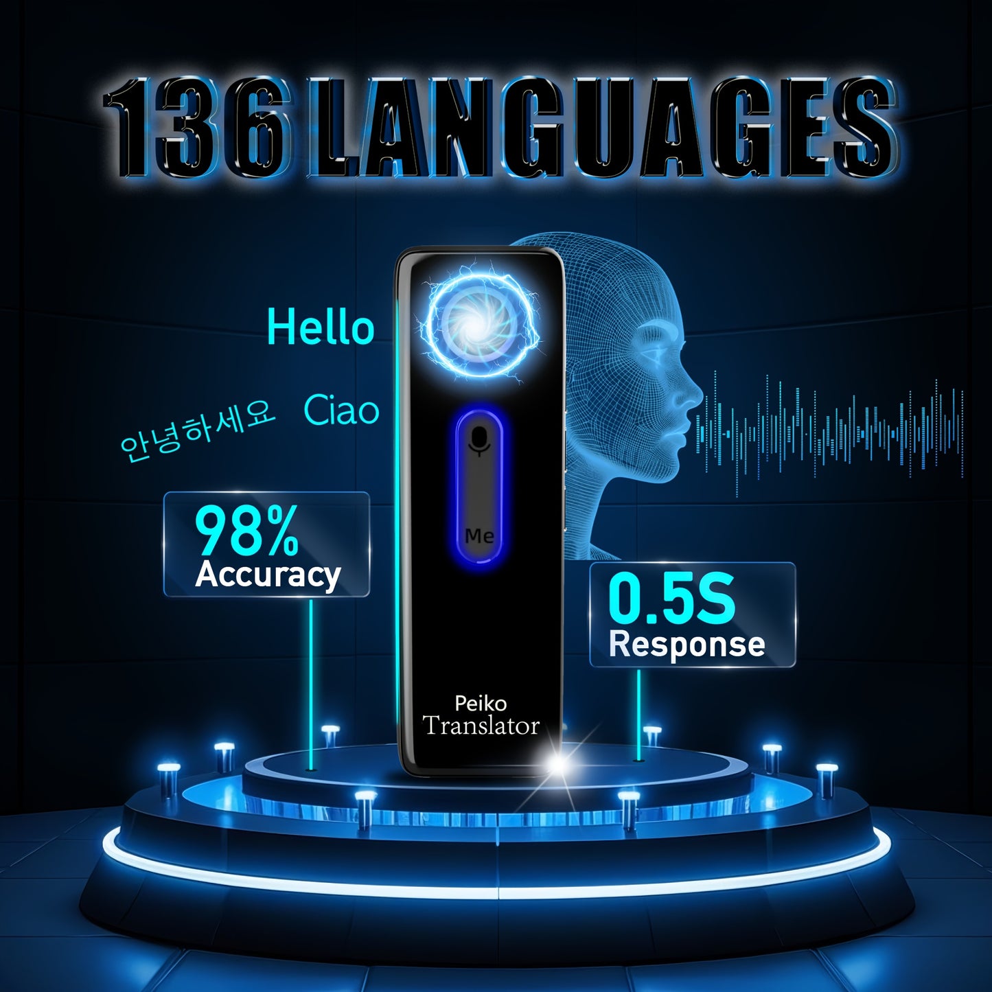 Peiko X9 Compact Language Translator Device