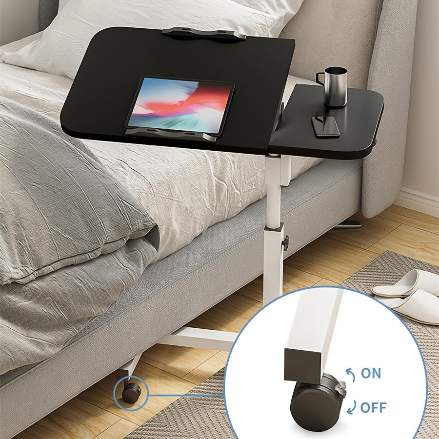 Adjustable Rolling Office Desk with Wheels