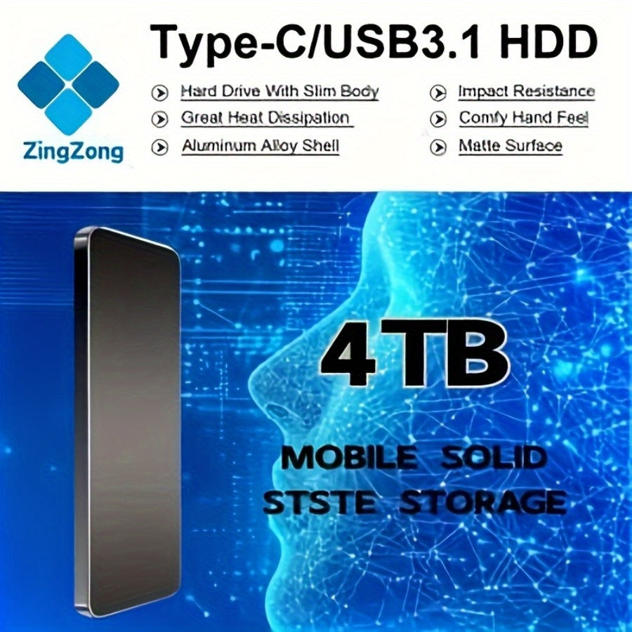 4TB Ultra-Fast Portable SSD External Drive