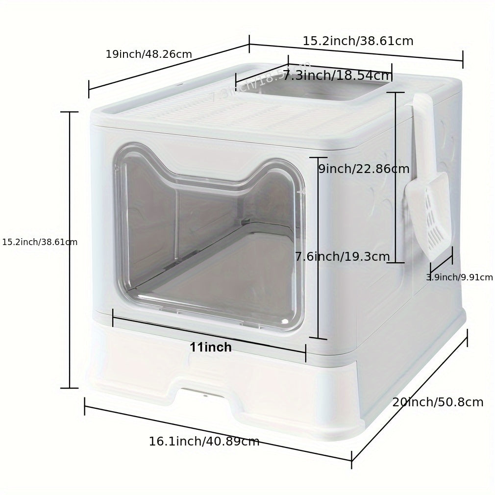 Odor-Control Cat Litter Box 22lbs Capacity