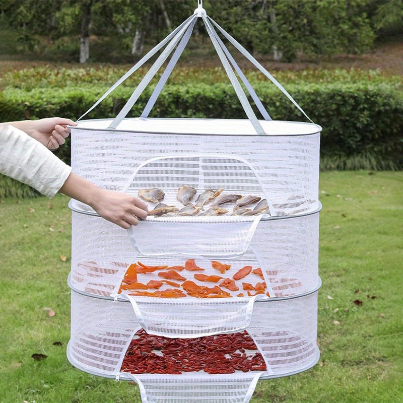 Foldable 3 Layer Herb Drying Rack Mesh Net